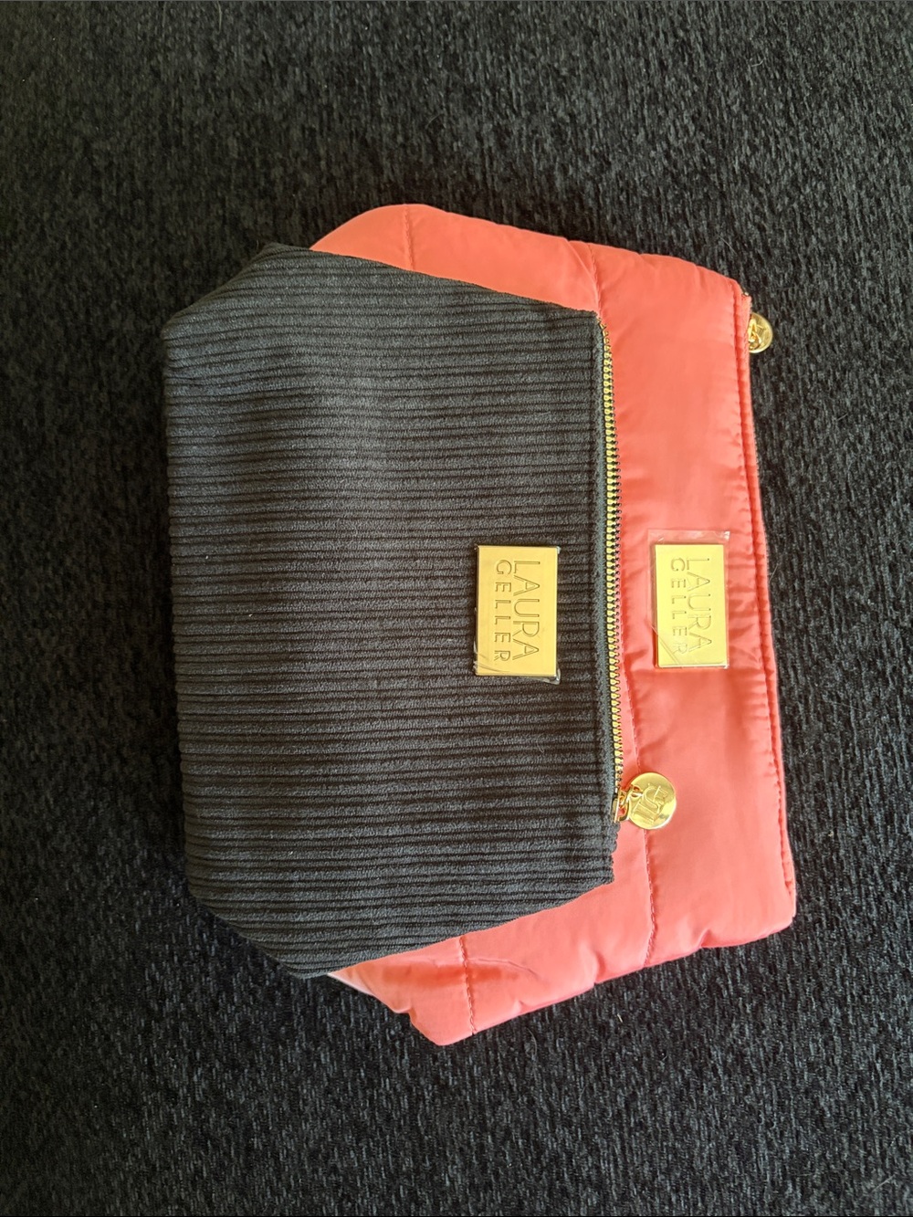Laura Geller cosmetic bags